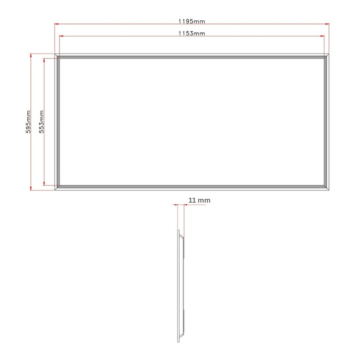 Pack de 4x Dalles LED - Ultra Fine - BACKLIT - 60 x 120 cm - Série &nbsp;MULTICOLORE – 48 Watts - 4300 Lumens - 90 Lumens/Watt - Angle 120° - IP40 - UGR&nbsp;< 22 - RGB+3000k-6000k - Garantie 5 ans&nbsp;&nbsp;