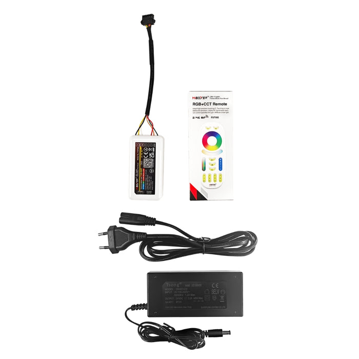 Pack de 10x Dalles LED - Ultra Fine - BACKLIT - 30 x 30 cm - Série MULTICOLORE – 18 Watts - 1620 Lumens - 90 Lumens/Watt - Angle 120° - IP40 - UGR<22 - RGB+3000k-6000k - Télécommande incluse - Garantie 5 ans