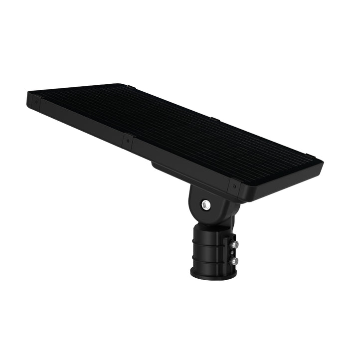 Lampadaire LED hybride - Série HYBRID V1 - Solaire & Filaire - 6600 Lumens - IP65 - Angle asymétrique 140ºx70° - CCT (6000k+4000k) - Avec détecteur de mouvement - Avec télécommande