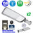 Pack de 2x Lampes de rue filaires - Série FLEX PLUS - 150 Watts - 20 250 Lumens - 135 Lumens/Watt - 140*70° - IP65 - IK08 - 63 x 20 x 11 cm - Tube d'insertion 50-60mm - Support ajustable - 4000K - Couleur GRIS - Capteur crépusculaire - Garantie 5 ans