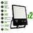 Pack de 2x Projecteurs détecteurs hautes puissances LED filaires - Série CITY PLUS SENSOR 400 - CCT - 400 Watts - 68 000 Lumens - 170 Lumens/watt - IP66 - Angle 90° - 45 x 38 x 6 cm - Transformateur LIFUD - Avec détecteur de mouvement - Garantie 5 ans