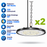 Pack de 2x Lampes industrielles UFO - Série DIAMANT ECO à technologie DOB - 100 Watts - 12 000 Lumens - 120 Lumens/Watt - Angle 90° - IP65 - 26 x 3 cm - 4000K/6000K au choix - Garantie 3 ans