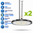 Pack de 2x Lampes industrielles UFO - Série DIAMANT ECO à technologie DOB - 150 Watts - 18 000 Lumens - 120 Lumens/Watt - Angle 90° - IP65 - 29 x 9 cm - 4000K/6000K au choix - Garantie 3 ans