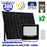 Pack de 2x Projecteurs LED solaires - Série SECURITY ULTRA - 300 Watts - 1500 Lumens - Angle 120° - IP65 - Lampe 24 x 23 x 5 cm - Panneau solaire MONOCRISTALLIN 38 x 24 x 2 cm - Télécommande - 4000k - Mode de détection sans veille (0-100% - 1 minute)