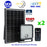 Pack de 2x Projecteurs LED solaires CCT (Couleur Changeante en Température) - Série SECURITY V1 - Rendu lumineux 300 Watts - 4800 lumens - Angle 120° x 60° - Lampe 20 x 19 x 5 cm - Panneau solaire monocristallin - Détecteur Infrarouge
