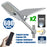 Pack de 2x Lampes de rue solaire - Série INTERSTELLAR ULTRA - 600 Watts - 3600 Lumens - Angle 150x70° - IP65 - Lampe 62 x 30 x 8 cm - Controleur intelligent - Avec télecommande - Capteur PIR - 6000k - Support inclus - Capteur crépusculaire