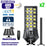 Pack de 2x Lampadaires solaires extérieurs de rue / parking - Série POWER ULTRA V2 CCT (Couleur Changeante en Température) - 400 Watts - 1500 Lumens - Angle 140*70° - IP66 - 58 x 27 x 7 cm - Télécommande - Détecteur de mouvement - Tube d’insertion 45 mm