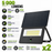 Pack de 2x Projecteurs LED solaires détecteurs - Série SOFT V3 - 5000 Lumens - CCT - IP65 - 33 x 23 x 6 cm  - Panneau solaire 32 x 18 cm - Avec détecteur de mouvement - Capteur crépusculaire - Télécommande - 3 Modes d'éclairage