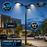 Pack lampadaire solaire complet triple tête 3/4/5/6 mètres au choix : 3x Lampes solaires - Série STREET EVO V2 CCT + Mât STANDARD V1 EVO + Adaptateur triple tête de mât + 3x Adaptateurs ajustables 80/50mm
