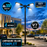 Pack lampadaire solaire complet quadruple tête 3/4/5/6 mètres au choix : 4x Lampes solaires - Série STREET EVO V2 CCT + Mât STANDARD V1 EVO + Adaptateur quadruple tête de mât + 4x Adaptateurs ajustables 80/50mm