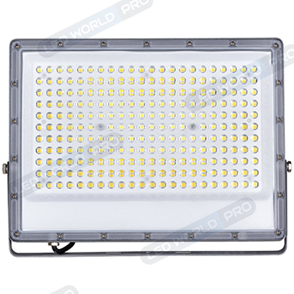 DERNIER DU STOCK : Projecteur LED filaire - Série PERLE V2 - 300 Watts - 36 000 Lumens - 120 Lumens/Watt - Angle 90° - IP65 - 6000K - 446 x 280 x 25 mm