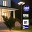 Pack lampadaire solaire complet 3/4/5/6 mètres au choix : Lampe solaire Série OVNI TRICOLORE + Mât EVO - Entraxe des trous 200mm - Noir