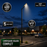 Pack lampadaire solaire complet 3/4/5/6 mètres au choix : Lampe solaire Série POWER ULTRA V2 + Mât STANDARD V1 EVO - Entraxe des trous 200mm - Noir