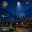 Pack lampadaire solaire complet 3/4/5/6 mètres au choix : Lampe solaire Série POWER ULTRA V2 + Mât STANDARD V1 EVO - Entraxe des trous 200mm - Noir