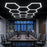 Lampe Hexagonale LED Filaire - Série HEXAGON - 368 Watts - 47 840 Lumens - 130 Lumens/Watt - Angle 150° - IP20 - 336 x 238 cm - 6500k - Avec accessoires