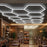 Lampe Hexagonale LED Filaire - Série HEXAGON - 456 Watts - 59 280 Lumens - 130 Lumens/Watt - Angle 150° - IP20 - 420 x 238 cm - 6500k - Avec accessoires