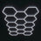 Lampe Hexagonale LED Filaire - Série HEXAGON - 456 Watts - 59 280 Lumens - 130 Lumens/Watt - Angle 150° - IP20 - 420 x 238 cm - 6500k - Avec accessoires