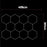 Lampe Hexagonale LED Filaire - Série HEXAGON - 460 Watts - 59 800 Lumens - 130 Lumens/Watt - Angle 150° - IP20 - 419 x 301 cm - 6500k - Avec accessoires