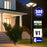 Pack lampadaire solaire complet 3/4/5/6 mètres au choix : Lampe solaire Série OVNI TRICOLORE + Mât EVO - Entraxe des trous 200mm - Noir