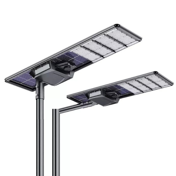 Lampe de rue solaire - Série STARSHIP ELITE - 24 000 Lumens - Angle 150x70° - IP65 - 179 x 45 x 9 cm - 3000k/4000k/6000k au choix - Structure ALUMINIUM - Tube d'insertion 76mm - Régulateur MPPT - Détecteur de mouvement - Télécommande - Garantie 3 ans