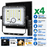 Pack de 4x Projecteurs LED solaires - Série SECURITY V5 - CCT - 200 Watts - 1500 Lumens - IP65 - Angle 120° - 13 x 12 x 4 cm - Panneau solaire MONOCRISTALLIN - Mode de détection sans veille 0-100% - Télécommande Multifonctions