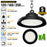 Pack de 4x Lampes industrielles UFO - Série AVENIR V2 - Puissance ajustable 120 / 160 / 200 Watts  - 42 000 Lumens - 210 Lumens/Watt - Angle 90° - IP65 - IK09 - 340 x 110 mm - Dimmable 1-10V - Transformateur PHILIPS - Garantie 5 ans