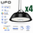 Pack de 4x Lampes industrielles UFO - Série LIGHT V3 - Puissance ajustable 70 / 100 Watts - 15 000 Lumens - 150 Lumens/Watt - Angle 120° - IP65 - IK09 - 238 x 122 mm - Dimmable 0-10V - Transformateur PHILIPS - Garantie 5 ans