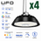 Pack de 4x Lampes industrielles UFO - Série LIGHT V3 - Puissance ajustable 70 / 100 Watts - 15 000 Lumens - 150 Lumens/Watt - Angle 120° - IP65 - IK09 - 238 x 122 mm - Dimmable 0-10V - Transformateur PHILIPS - Garantie 5 ans