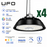 Pack de 4x Lampes industrielles UFO - Série LIGHT V3 - Puissance ajustable 90 / 120 / 150 Watts - 22 500 Lumens - 150 Lumens/Watt - Angle 120° - IP65 - IK09 - 283 x 128 mm - Dimmable 0-10V - Transformateur PHILIPS - Garantie 5 ans
