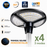 Pack de 4x Lampes solaires pour extérieur - Série OVNI FUTUR V3 - MODULAIRE & CCT - 1800 Watts - 4800 Lumens - IP65 - Angle 360° - 40 x 14 cm - Panneau MONOCRISTALLIN - Diamètre tube d'insertion 50-60mm - Avec Détecteur de mouvement - Avec Télécommande