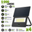 Pack de 4x Projecteurs LED solaires détecteurs - Série SOFT V3 - 5000 Lumens - CCT - IP65 - 33 x 23 x 6 cm  - Panneau solaire 32 x 18 cm - Avec détecteur de mouvement - Capteur crépusculaire - Télécommande - 3 Modes d'éclairage
