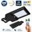 Pack de 4x Lampes de rue et parking Solaires - Série STREET EVO V2 – Rendu lumineux 600 Watts - 6000 Lumens - CCT 3000k/4000k/6000k Ajustable - IP65 - 140x70° - 71 x 29 x 7 cm - Tube d'insertion 45-50mm - Télécommande - Détecteur de mouvement