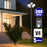 Pack lampadaire solaire complet 3/4/5/6 mètres au choix : Lampe solaire Série OVNI CRYSTAL V2 + Mât EVO - Entraxe des trous 200mm - Noir