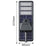 Lampe de rue solaire - Série STARSHIP ELITE - 16 000 Lumens - Angle 150x70° - IP65 - 157 x 45 x 9 cm - 3000k/4000k/6000k au choix - Structure ALUMINIUM - Tube d'insertion 76mm - Régulateur MPPT - Détecteur de mouvement - Télécommande - Garantie 3 ans