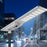 Lampe de rue solaire - Série STREET V3 - 24 000 - Lumens - 120 Watts - Structure Aluminium - Dimensions 2006 x 408 x 150 mm - Panneau solaire 150W MONOCRISTALLIN - Autonomie 12 heures - Garantie 3 ans