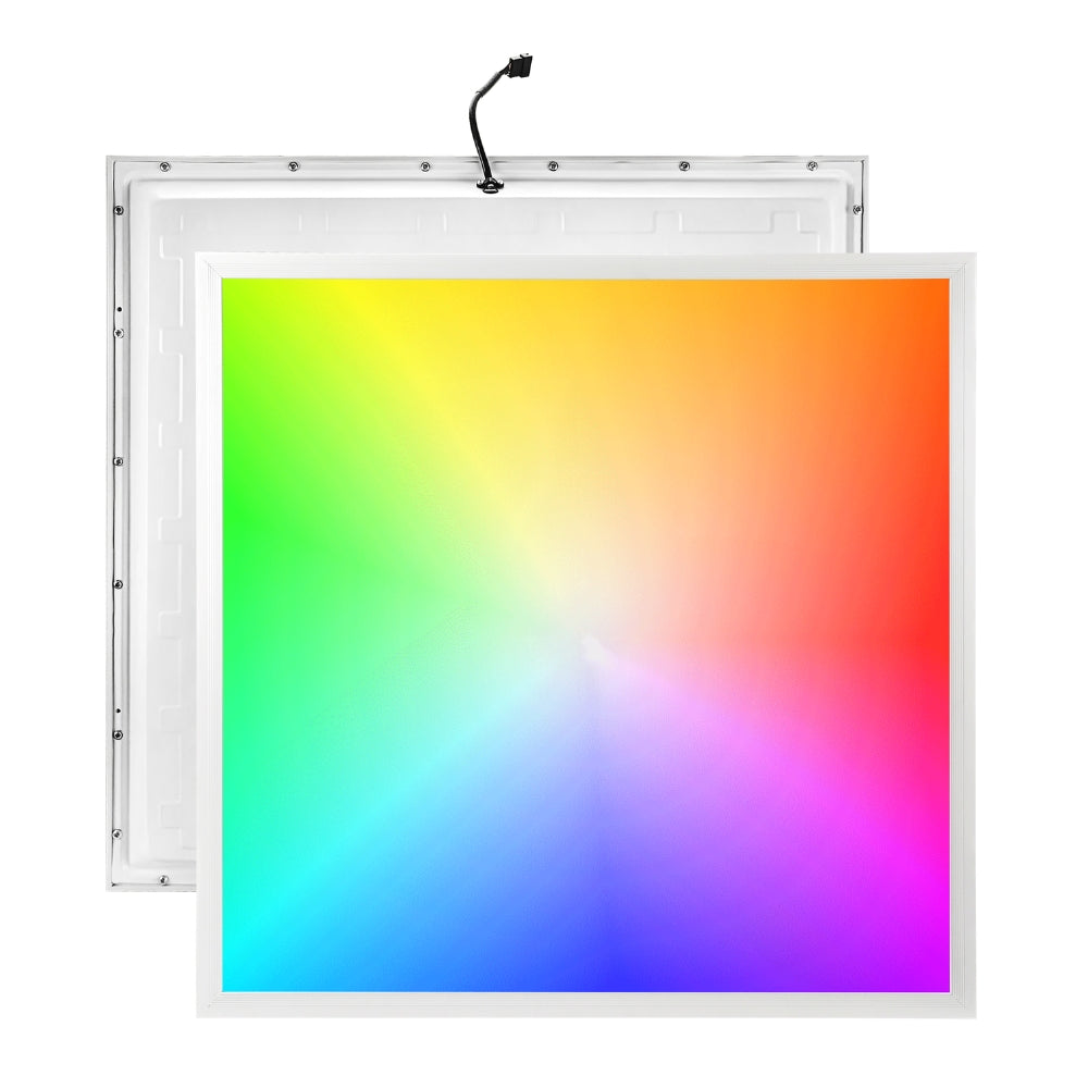 Pack de 10x Dalles LED - Ultra Fine - BACKLIT - 30 x 30 cm - Série MULTICOLORE – 18 Watts - 1620 Lumens - 90 Lumens/Watt - Angle 120° - IP40 - UGR<22 - RGB+3000k-6000k - Télécommande incluse - Garantie 5 ans