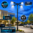Pack lampadaire solaire complet quadruple tête 3/4/5/6 mètres au choix : 4x Lampes solaires - Série STREET EVO V2 CCT + Mât STANDARD V1 EVO + Adaptateur quadruple tête de mât + 4x Adaptateurs ajustables 80/50mm