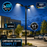 Pack lampadaire solaire complet triple tête 3/4/5/6 mètres au choix : 3x Lampes solaires - Série STREET EVO V2 CCT + Mât STANDARD V1 EVO + Adaptateur triple tête de mât + 3x Adaptateurs ajustables 80/50mm