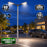 Pack lampadaire filaire complet double tête 3/4/5/6 mètres au choix : 2x Lampadaires LED filaires Série FLEX V4 + Mât STANDARD V4 EVO - Entraxe des trous 200mm - Noir ou Gris + Adaptateur en ligne ou perpendiculaire 80/60mm