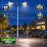 Pack lampadaire filaire complet double tête 3/4/5/6 mètres au choix : 2x Lampadaires LED filaires Série FLEX V4 + Mât STANDARD V4 EVO - Entraxe des trous 200mm - Noir ou Gris + Adaptateur en ligne ou perpendiculaire 80/60mm