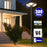 Pack lampadaire solaire complet 3/4/5/6 mètres au choix : Lampe solaire Série OVNI TRICOLORE + Mât EVO - Entraxe des trous 200mm - Noir