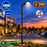Pack lampadaire solaire complet 3/4/5/6 mètres au choix : Lampe solaire Série VIEW V2 EVO + Mât STANDARD V1 EVO - Entraxe des trous 200mm + Adaptateur ajustable 80/50mm ou Support déporté 45mm