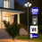 Pack lampadaire solaire complet 3/4/5/6 mètres au choix : Lampe solaire Série OVNI CRYSTAL V2 + Mât EVO - Entraxe des trous 200mm - Noir