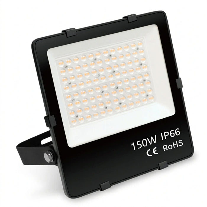 Pack de 2x Projecteurs LED Filaires - Série PAD V2 - 150 Watts - 22 500 Lumens - 150 Lumens/Watt - Angle 90° - IP66 - 33 x 32 x 6 cm - Transformateur Philips - 3000k/4000k/5000k/6000k au choix - Garantie 5 ans