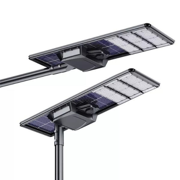 Lampe de rue solaire - Série STARSHIP ELITE - 16 000 Lumens - Angle 150x70° - IP65 - 157 x 45 x 9 cm - 3000k/4000k/6000k au choix - Structure ALUMINIUM - Tube d'insertion 76mm - Régulateur MPPT - Détecteur de mouvement - Télécommande - Garantie 3 ans