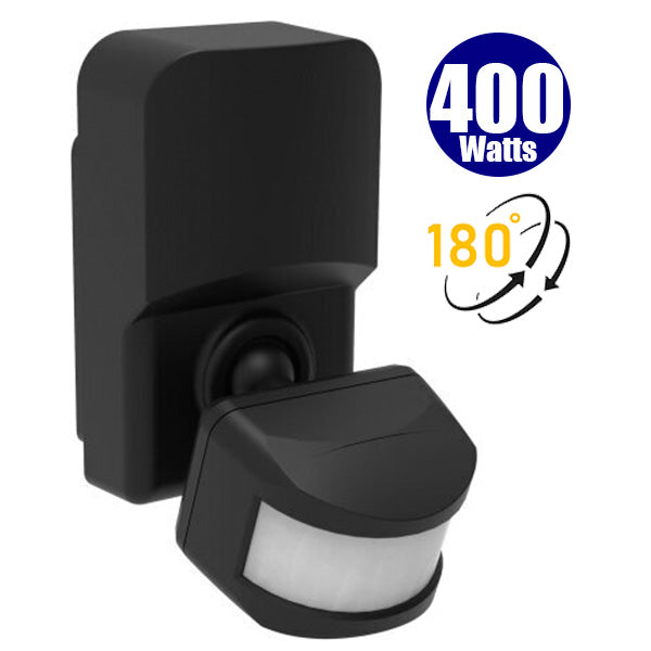 Détécteur de mouvement longue portée - 180° - Couleur noir