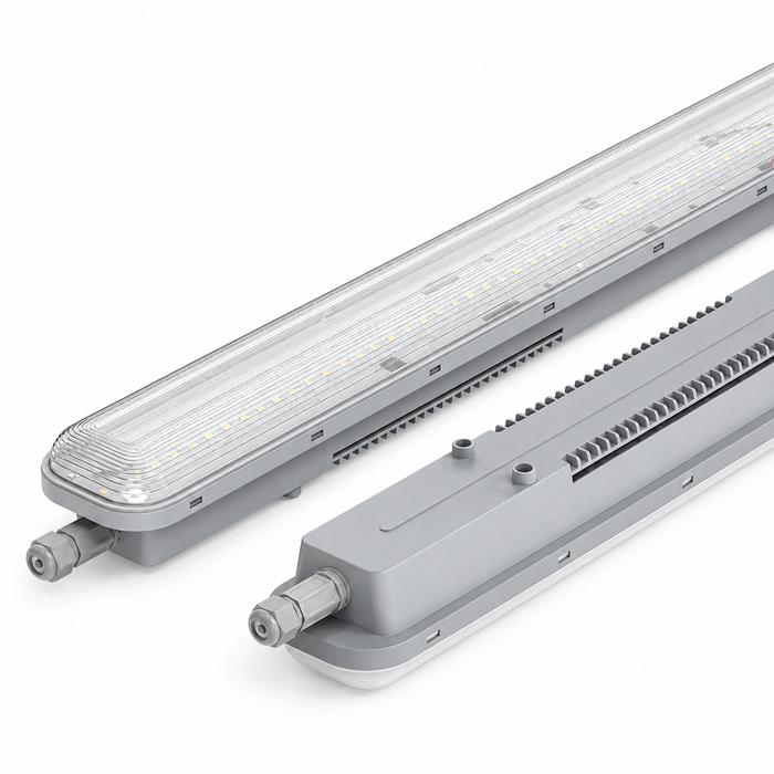 Pack de 9x Réglettes LED Étanches HAUT RENDEMENT - Série PRO200 - 120CM - Connectables - 25 Watts - 5000 Lumens - 200 Lumens/Watt - 120cm - IP65 - Angle 105° - 1200 x 68 x 65 mm - 4000K/5000K/6000K - Garantie 5 ans
