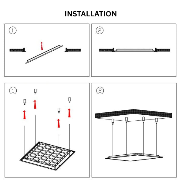 Pack de 6x Dalles LED - Dernière génération - BACKLIT - 60 x 120 cm - Série AMBITION L150 – 45 Watts - 6750 Lumens - 150 Lumens/Watt - Angle 120° - IP41 - UGR <22 - 4000k/5000k/6000k - Garantie 5 ans