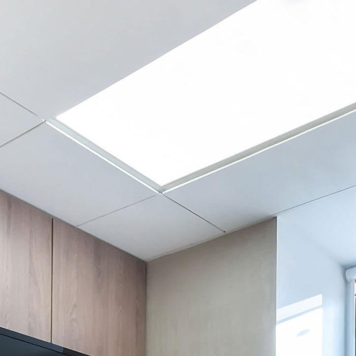 Pack de 8x Dalles LED - Dernière génération - BACKLIT - 30 x 120 cm - Série AMBITION L200 – Puissance AJUSTABLE - 5000 Lumens - 200 Lumens/Watt - 120° - IP41 - UGR <22 - 4000k/5000k/6000k - Transformateur SHARPLUMI FLICKER FREE - Garantie 5 ans