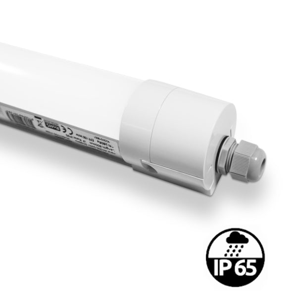 Pack de 9x Réglettes LED étanches - Série INJECTION - CONNECTABLES - 120cm - 36 Watts - 5400 Lumens - 150 Lumens/Watt - Angle 120° - IP65 - 120 x 6 x 6 cm - Protection à l'impact IK08 - 3000K/4000K/5700K au choix - Garantie 5 ans